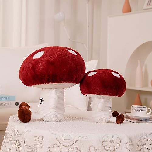 Miniatura 3 de Bonita almohada de peluche de hongos 3D para vacaciones cumpleaños decoración de interiores decoración de jardín boda almohada grande