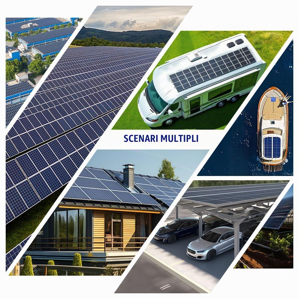 Y&H Regolatore di carica pannello solare MPPT 40A 12V 24V per pannello solare max 75V fino a 520W 1040W per la ricarica di batterie AGM, Gel, Flooded e al litio,LiFePO4