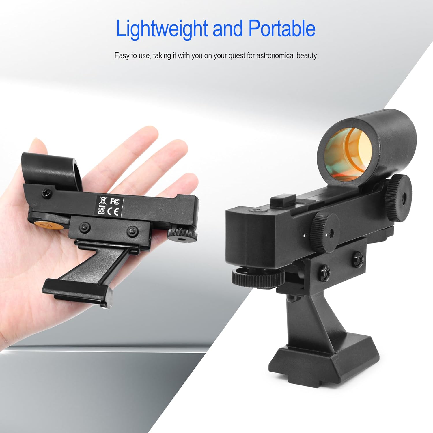 Astromania Finderscope Starpointer for Astronomical Telescopes - Bundle with - Finder Scope Base