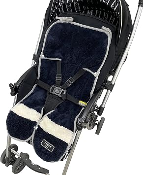 Baby Stroller Seat, Cold Protection, Baby Seat, Warm, Carry Seat, Fur, Fluffy, Warm, Winter, Baby Chair Seat, Child Seat, Cold Protection, Winter Protection, Autumn Navy x White