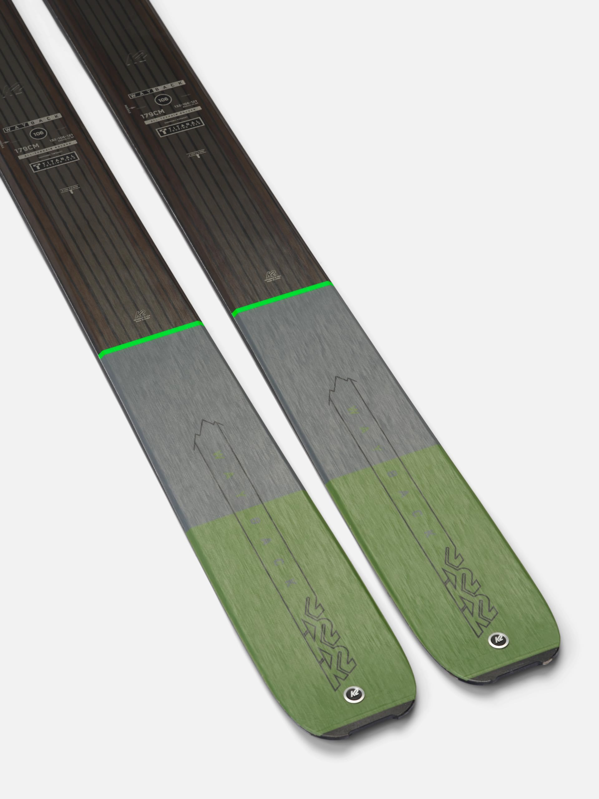 K2 WayBack106 172cm ビンディング付 K2 Wayback 106 2025 Green Adult Advanced Backcountry Ski, Alpine