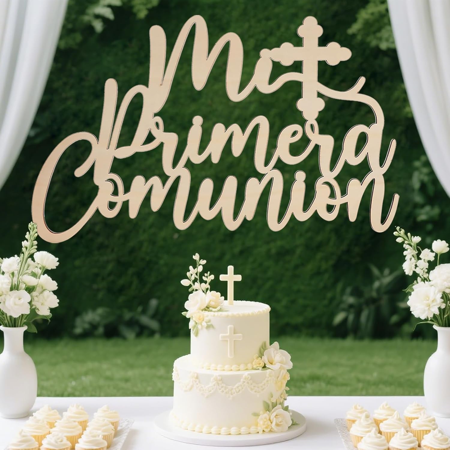 Wooden Happy Birthday Background Sign - Happy Birthday Unfinished Large Wood Sign Decorations, Home Door Wall Birthday Party Decor Photo Props (Wooden Happy Birthday Background 2)