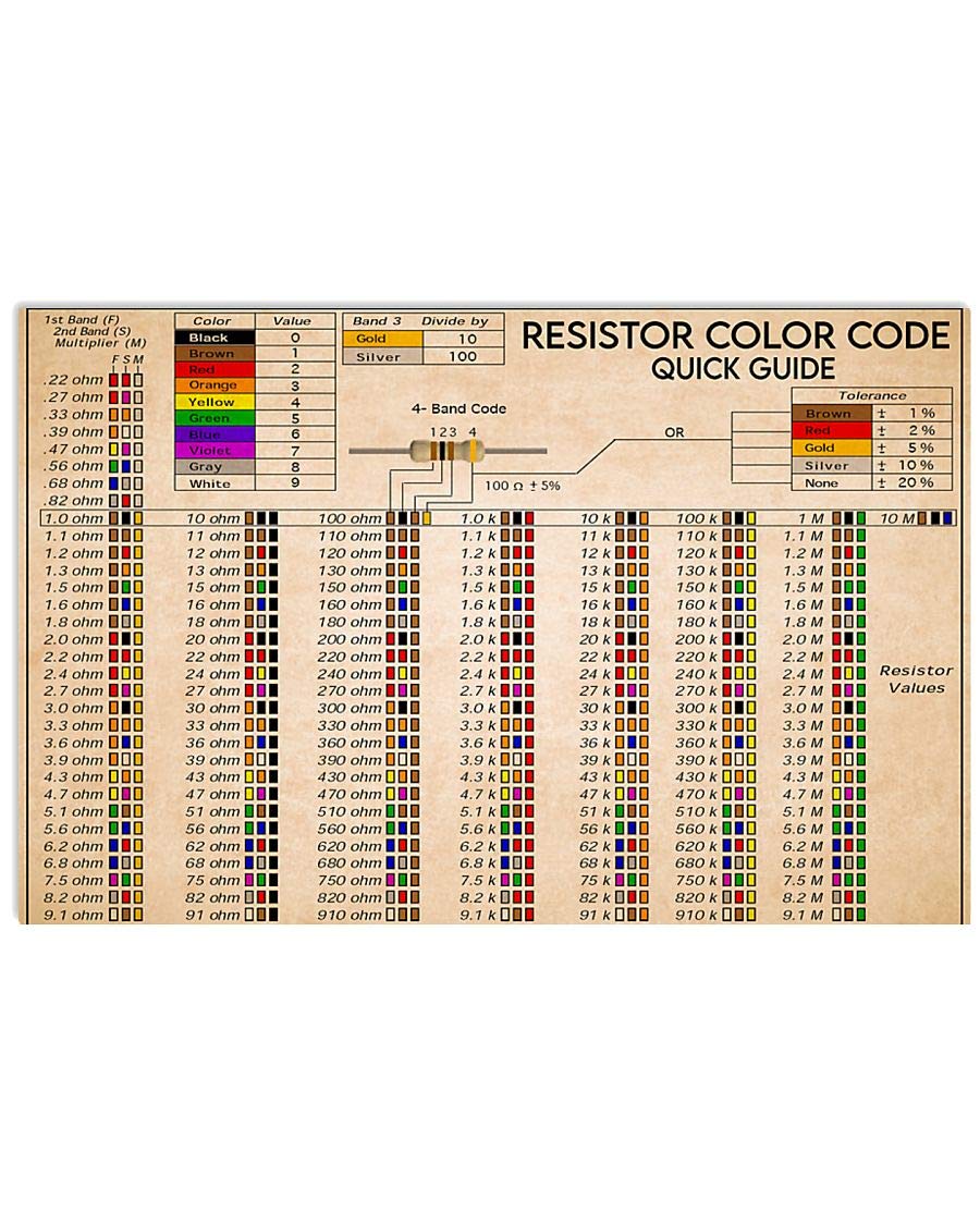 rayprint Resistor Color Code metal sign vintage electrician knowledge tin poster home decor office school room wall decoration plaque 8x12 inches