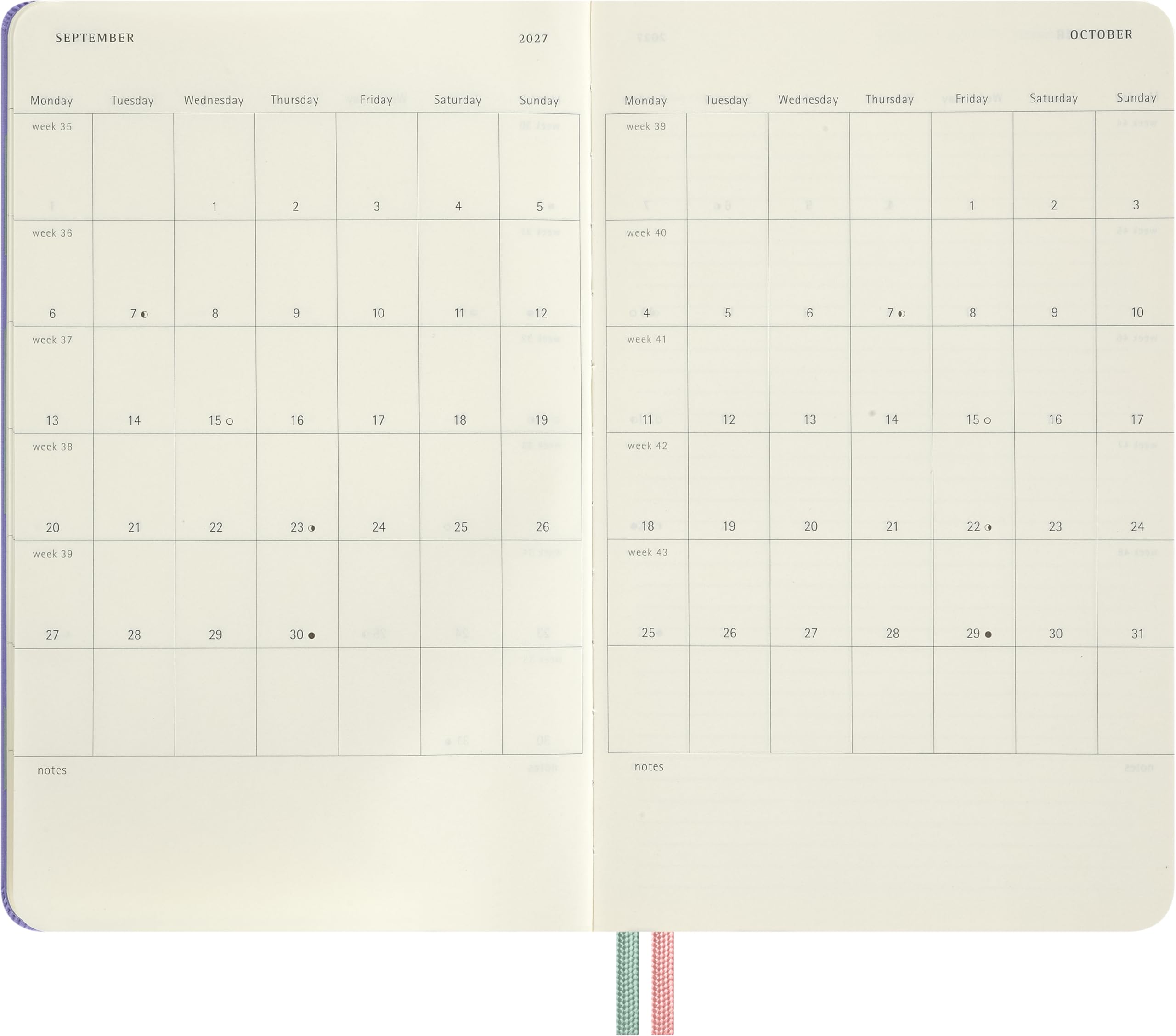 Moleskine Wochenkalender 18 Monate, 2026–2027 Alice im Wunderland, liniert, Hardcover mit Gummiband, Motiv Verrückter Hutmacher, Large 13 × 21 cm