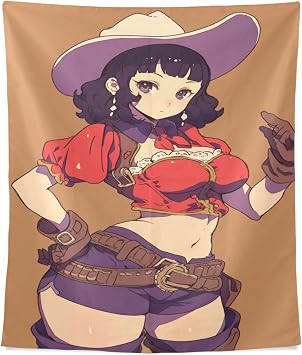voucong Sexy Lady Anime Tapestries Wall Hanging for Bathroom Decor