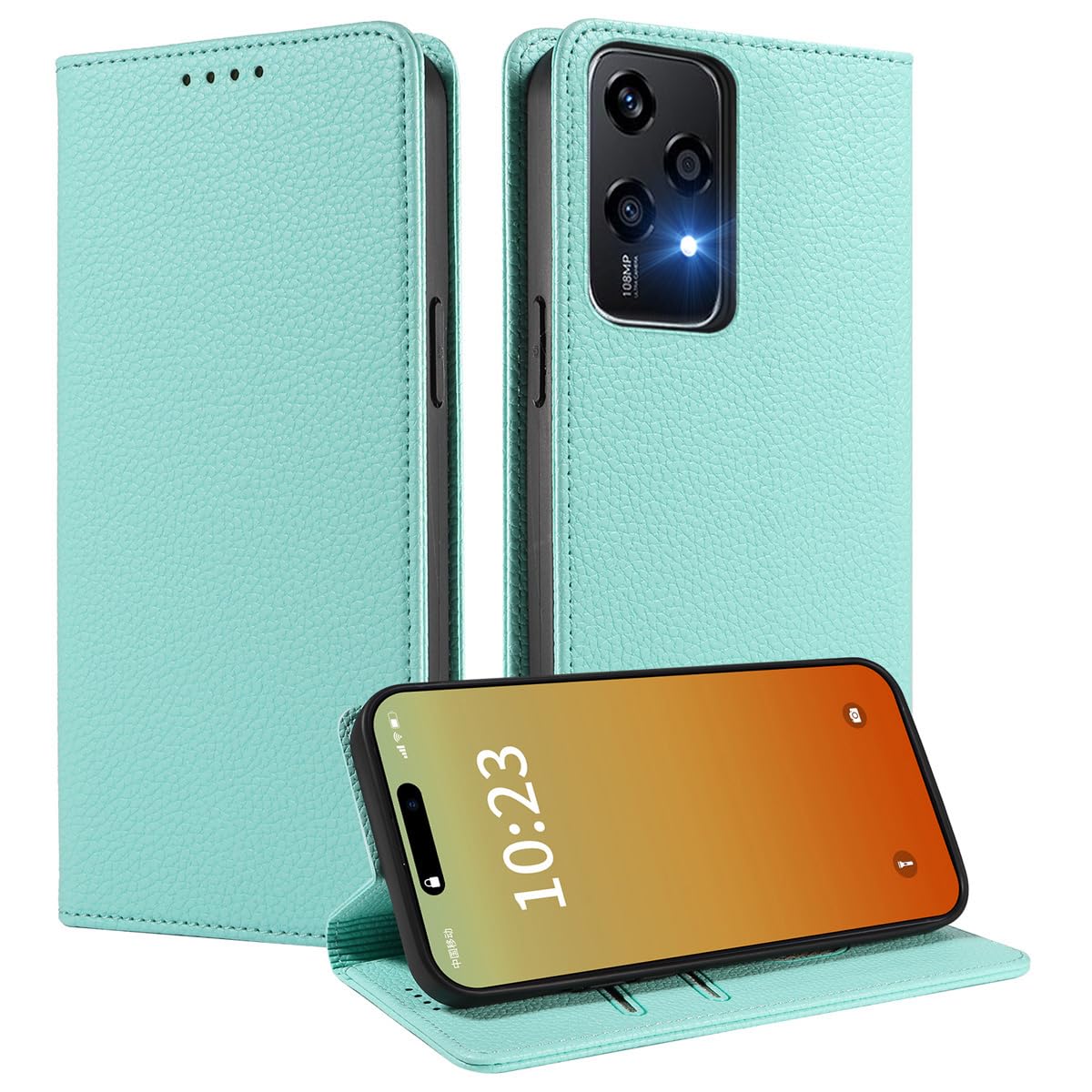 Custodia per Motorola Moto G22 Cover Flip Caso in PU Pelle Libro Portafoglio Custodia Slot Schede Supporto Stand Chiusura Magnetica per Motorola Moto G22, nero