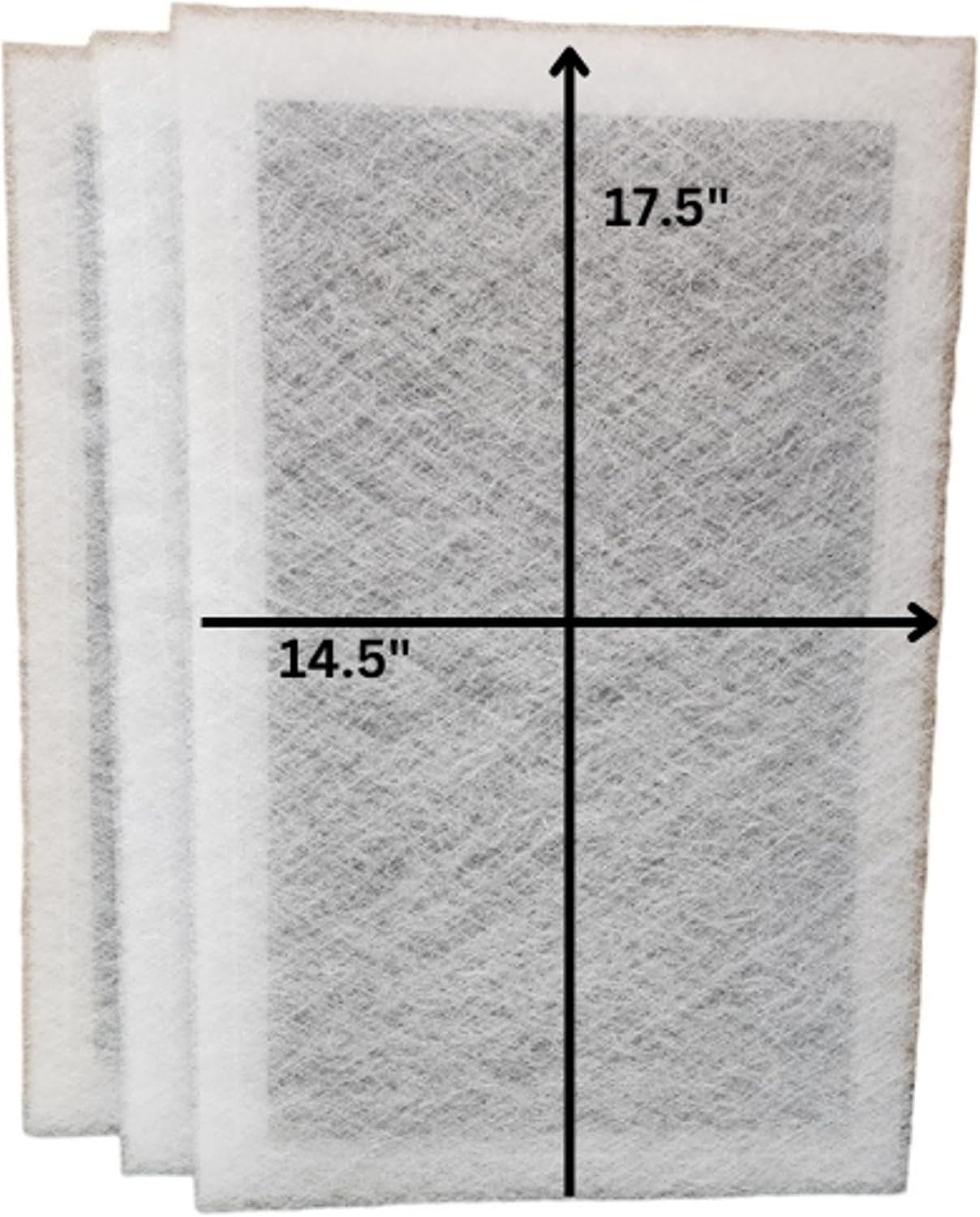 Fast-Shipped-Filters 3 compatible with 16x20 StratosAire Air Cleaner Replacement Filter Pads (Actual Filter Size 14.5x17.5) White