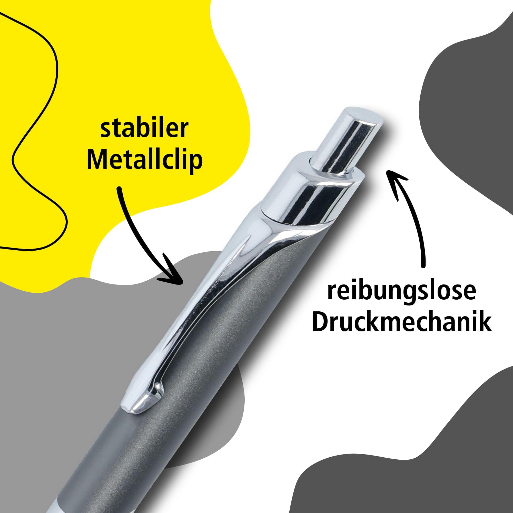 Online Penna A Sfera In Alluminio Sporty Gun - Design Elegante, Mina Sostituibile (Inchiostro Nero, Tratto M), Clip Metallica - 1 Pezzo - 3