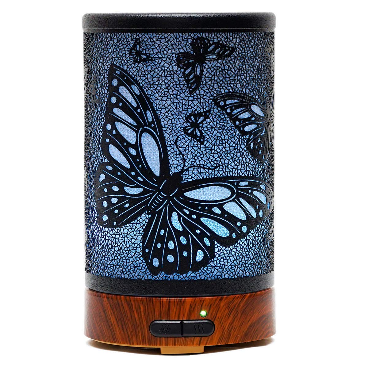 EQUSUPRO Essential Oil Diffuser 100ml Metal Aromatherapy Diffuser Ultrasonic Cool Mist Humidifier with Waterless Auto Shut-Off Protection, 7 Colors Changed LED for Home Office SPA Yoga (Tree) : Beauty
