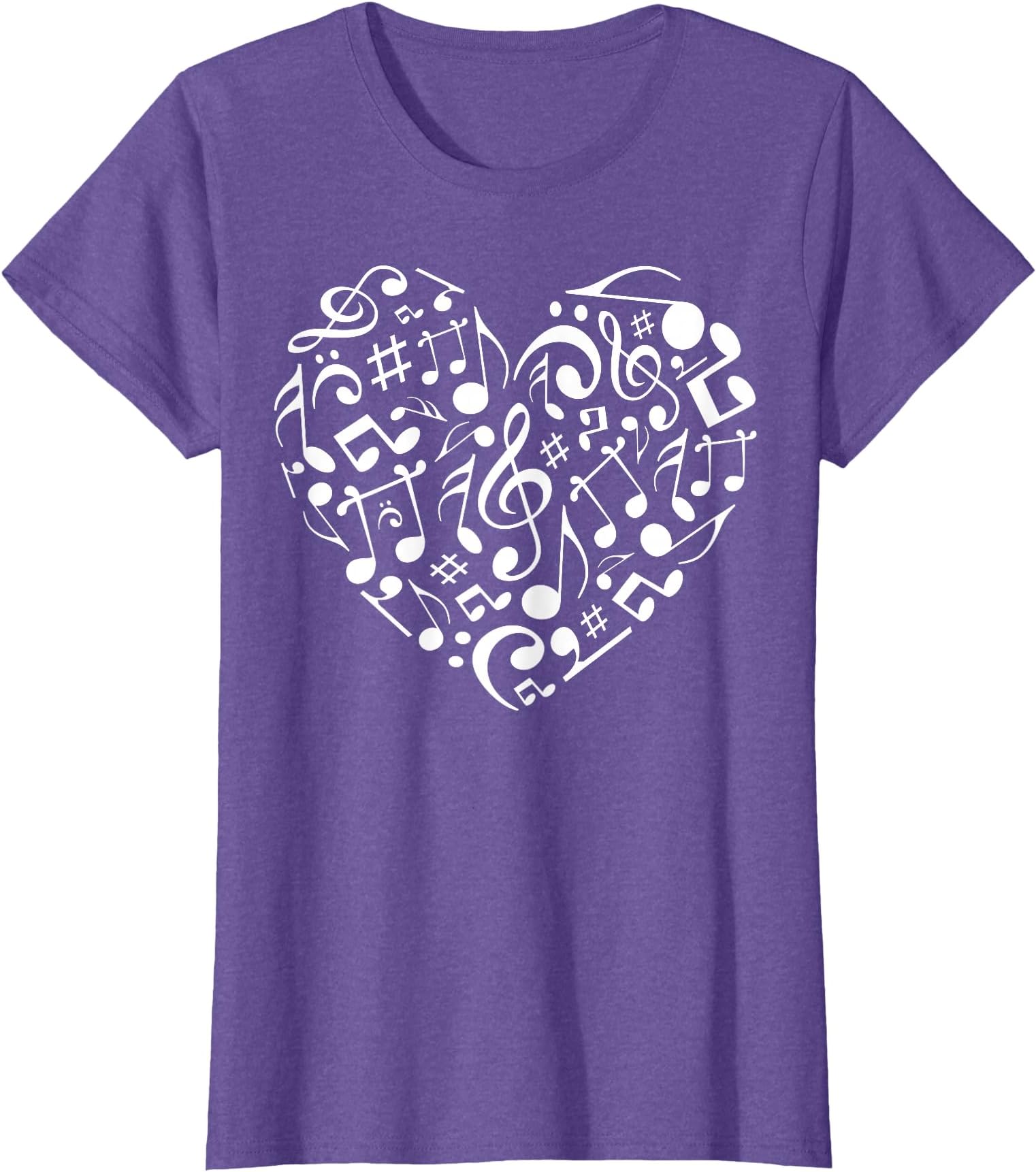 Heart Musical Notes Music Lover Musician Singer Love Vintage T-Shirt