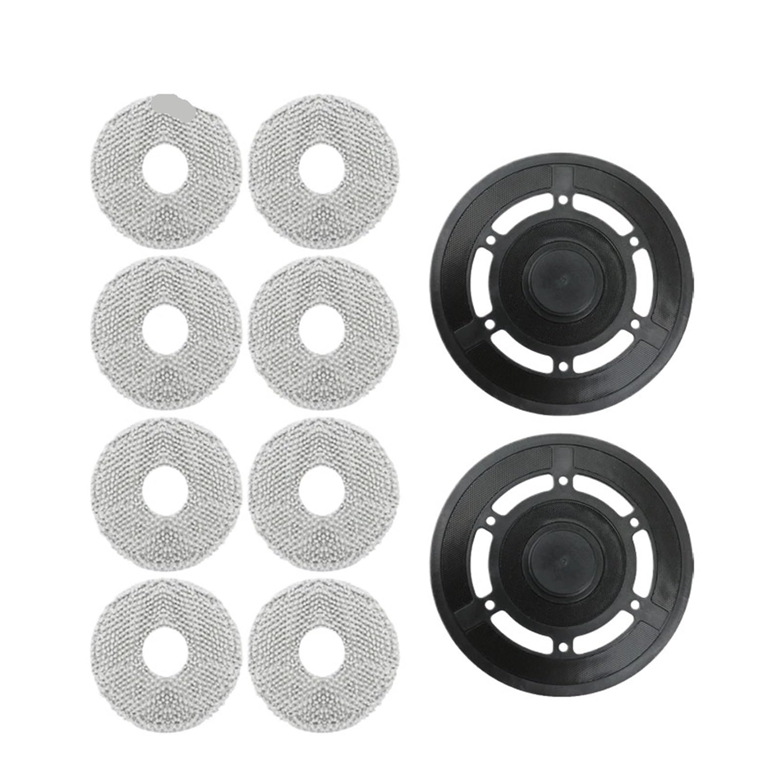 XYMURVVD Robot Vacuum Cleaner X2 Mop Rag Cloth Holder Accessories Spare Parts, Compatible For DEEBOT，X2 Pro/X2 Omni(2black+8mop gray)
