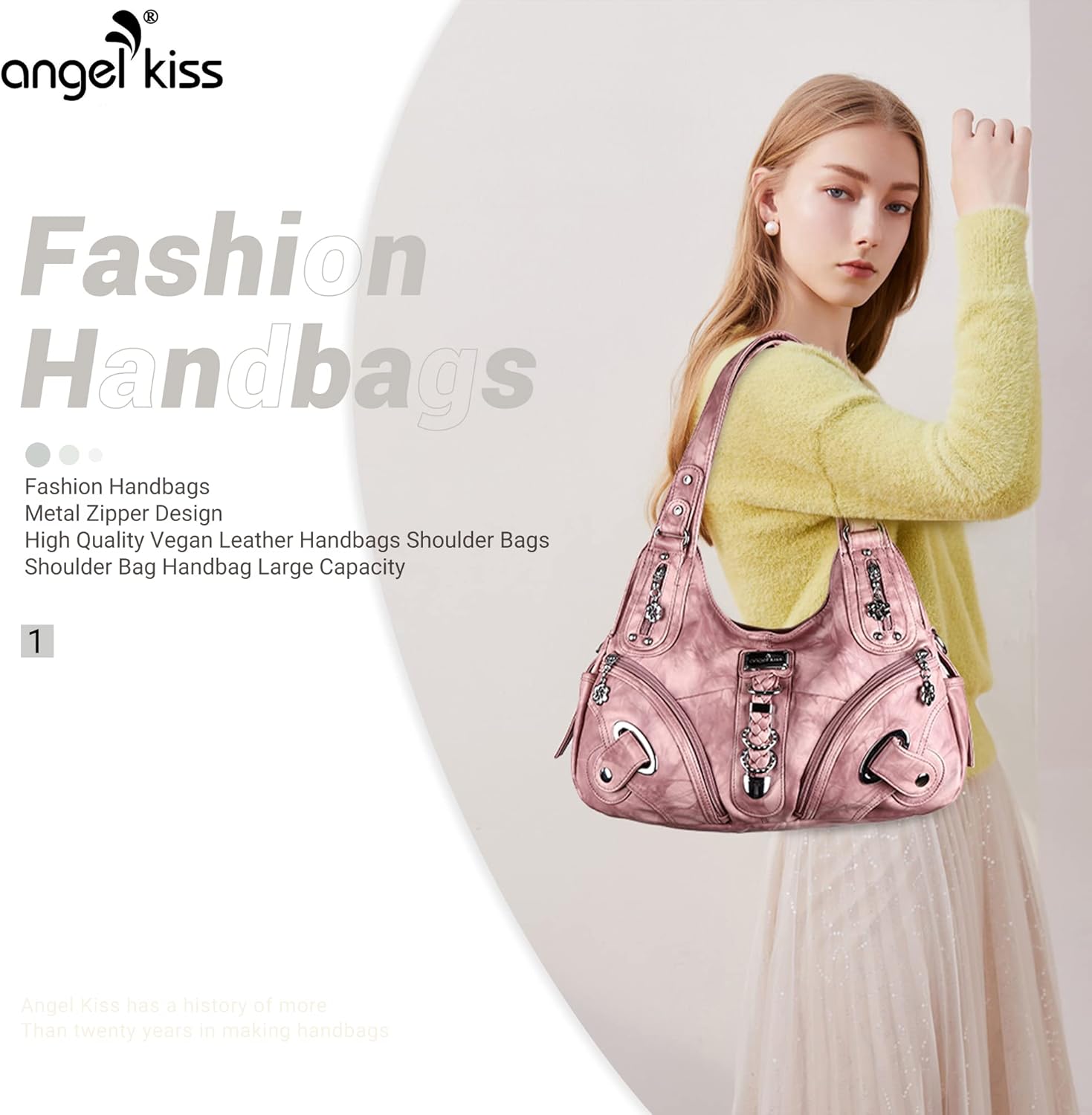 Angelkiss Hobo Purses and handbags for Women Satchel Handbag Women Purses Large Daily Shoulder Bags | Purses, handbags, Handbag, Women Purses, Large, Daily - Image 3