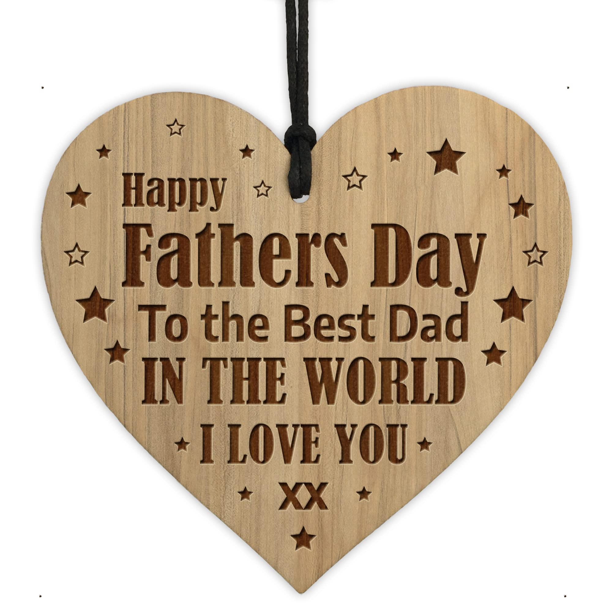Red Ocean Dad Gifts For Fathers Day Engraved Heart Sign Novelty Fathers Day Gift For Dad From Daughter or Son