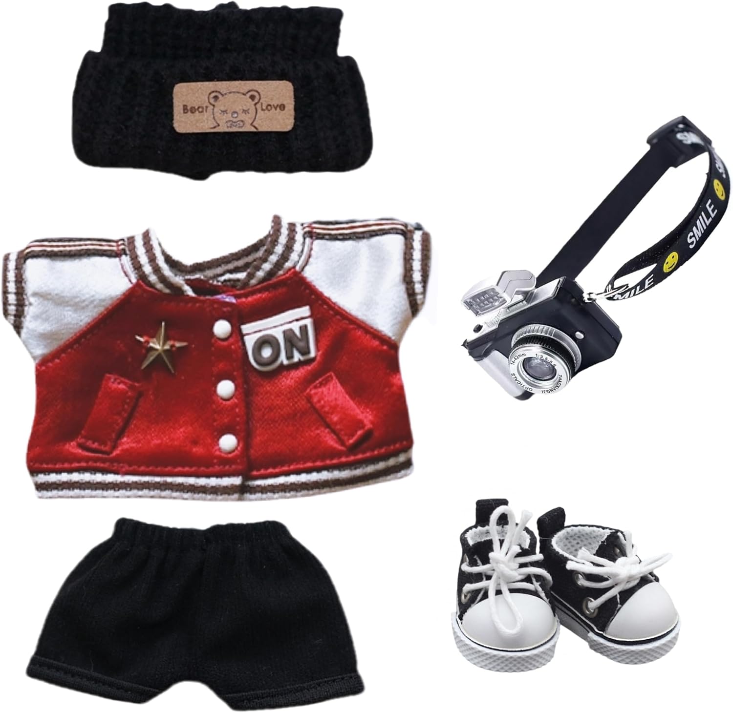 Outdoor Windbreaker Clothes Sets for Doll 15cm/17cm Sporty Outfits - Green image 5