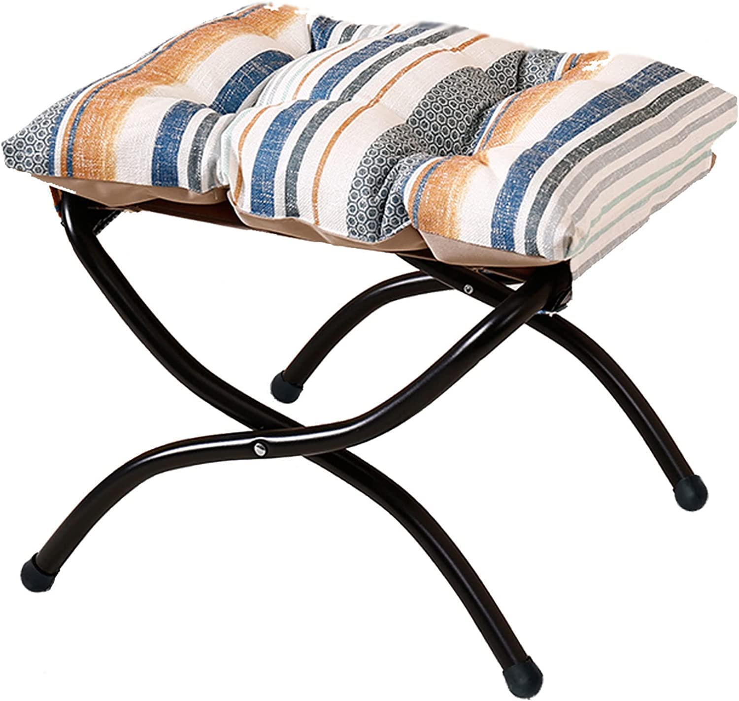 Tabouret repose-pieds pliable pour soulager les jambes lourdes avec assise coton