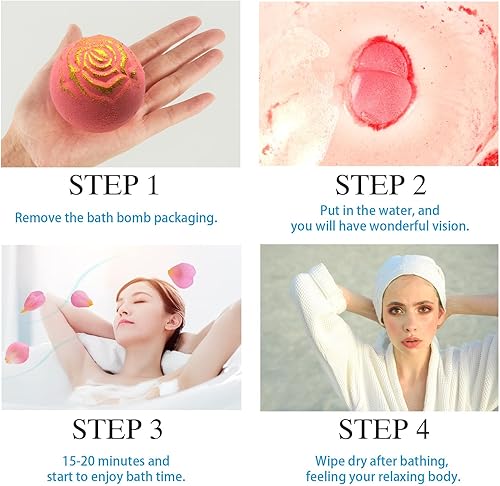 Miniatura 4 de 9 bombas de baño para niños y niñas, juego de bombas de baño de burbujas con juguetes de joyería, regalo de sirena orgánica, juego de regalo de