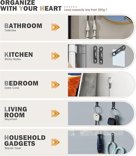 Miniatura 6 de Nearockle Paquete de 10 soportes magnéticos para lápices, soporte ajustable de silicona para escritorio, refrigerador, pizarras blancas, accesorios