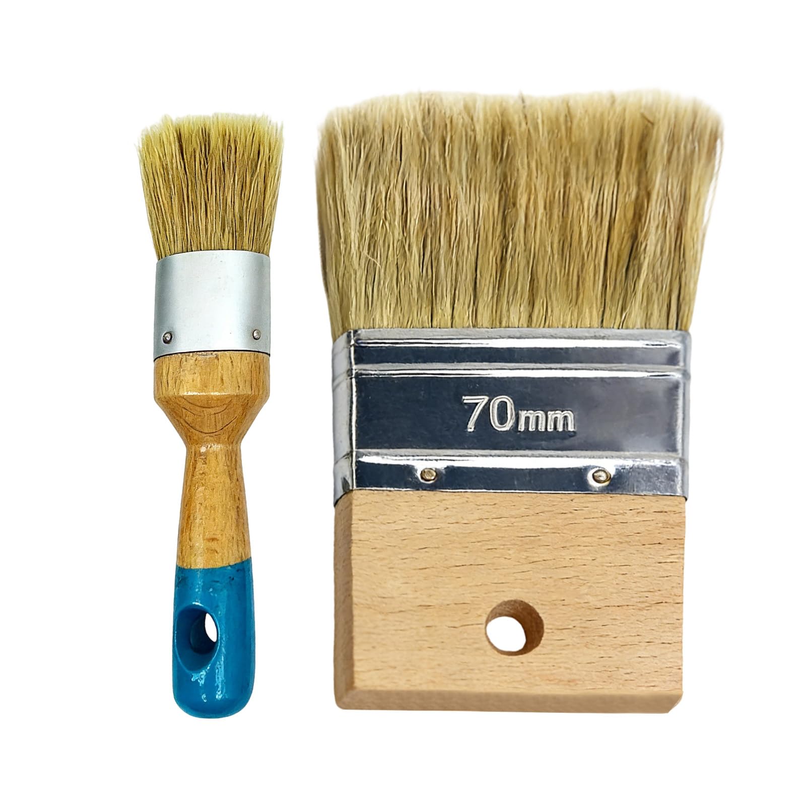 2 Pcs Chalk Paint Brush Chalk Paint Brushes with All Types for Furniture Round Paint Brush for Painting Home Decor DIY Art Crafts