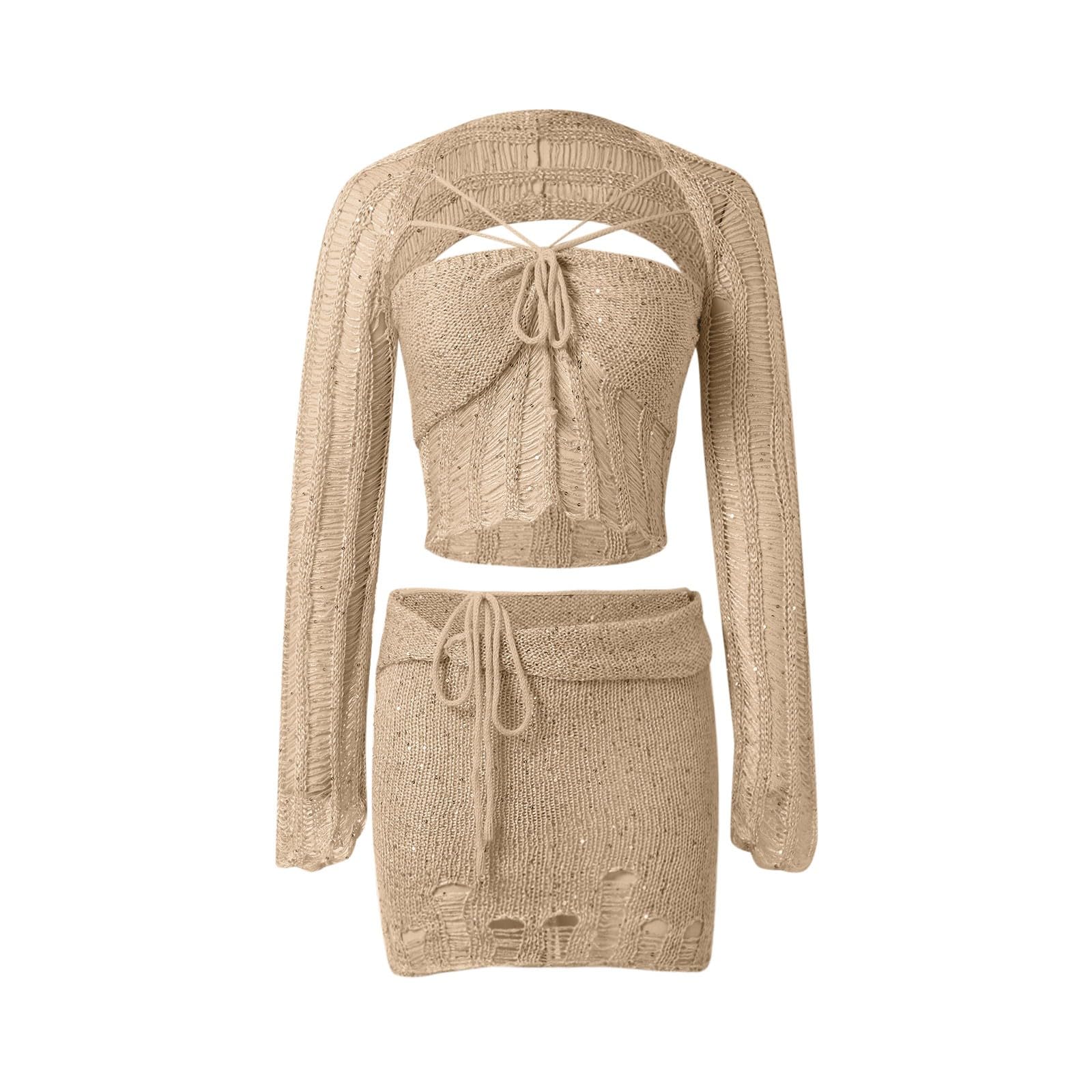 Generisch Ensemble de vêtements sexy pour femme - Bandeau à paillettes - Une robe et plusieurs robes