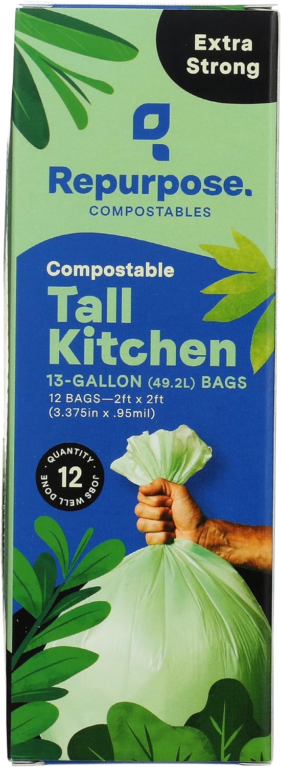 Repurpose, Compostable Kitchen Trash Bag, 12 Count Repurpose, Compostable Kitchen Trash Bag, 12 Count