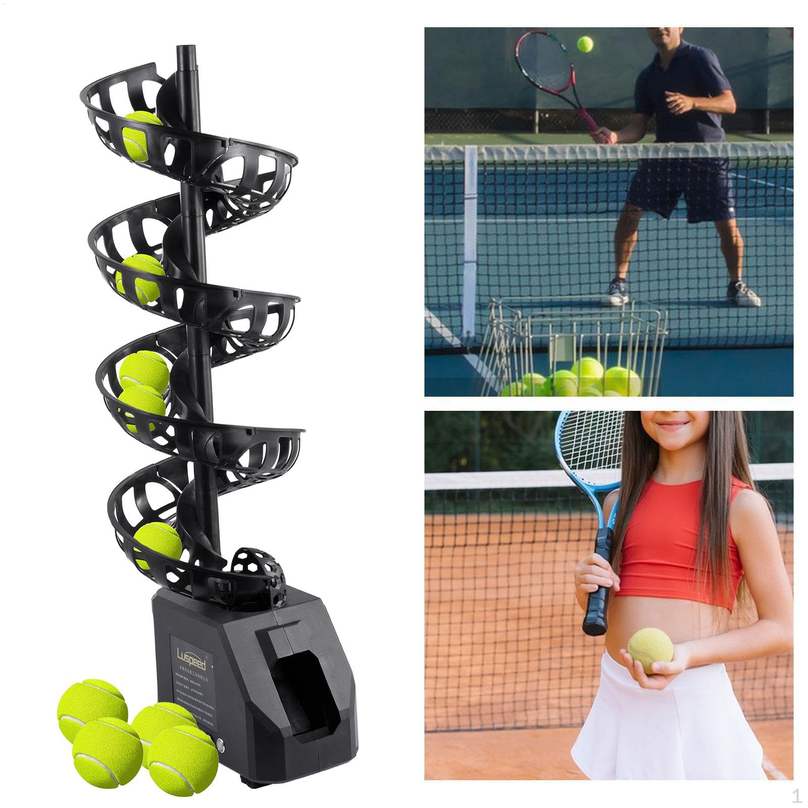Machine de tennis, lanceur de balles automatique, machine de service de tennis, lanceur de balles portable, équipement de pratique de tennis, machine de capacité de 33 balles pour la pratique