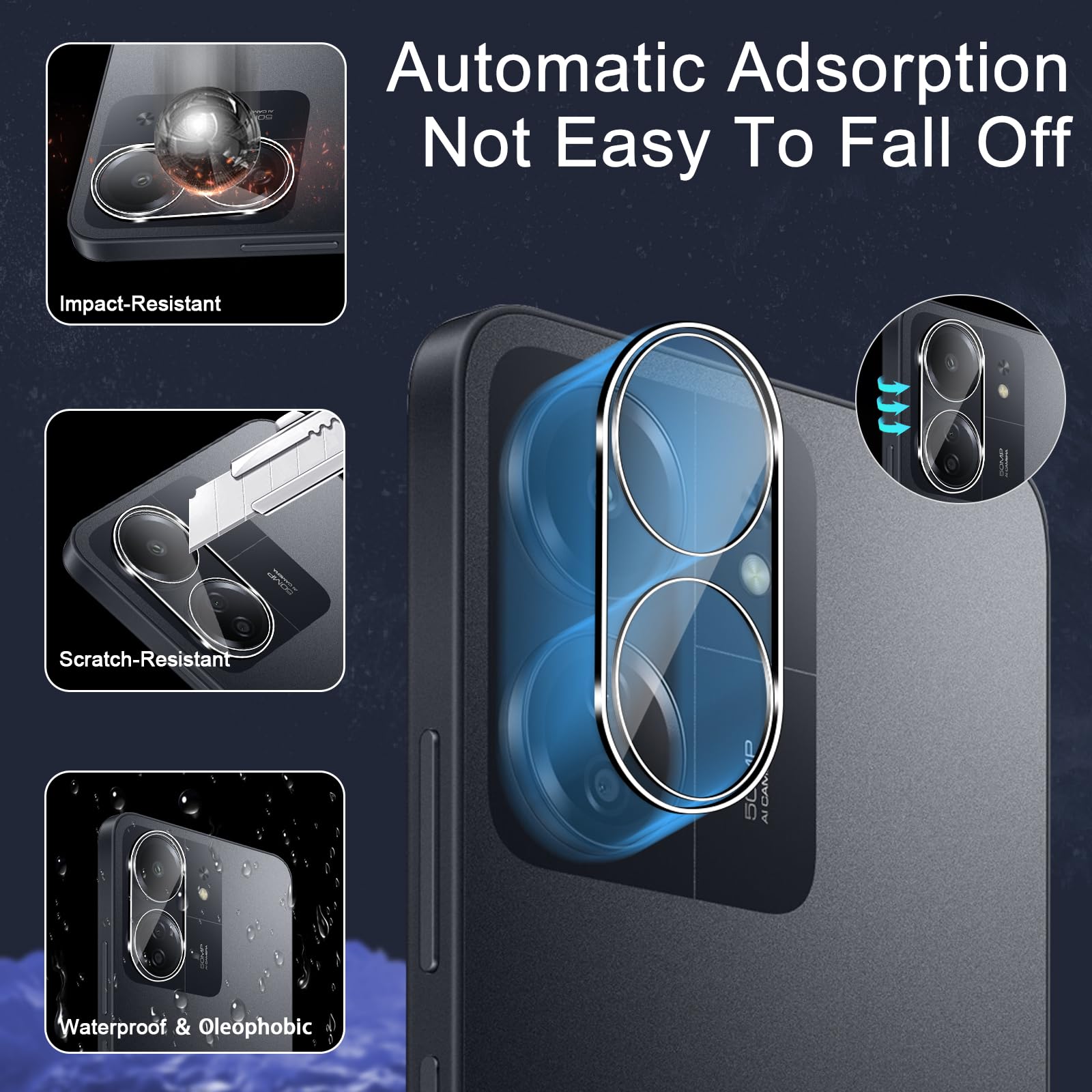 2x Pellicola Protettiva Per Xiaomi Poco C65 Protezione Vetro - Foto 5