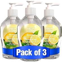 Dead Sea Collection Lemon Hand Soap Liquid Hand Soap for All Skin Types Pack of 3 12 Fl. Oz. Each