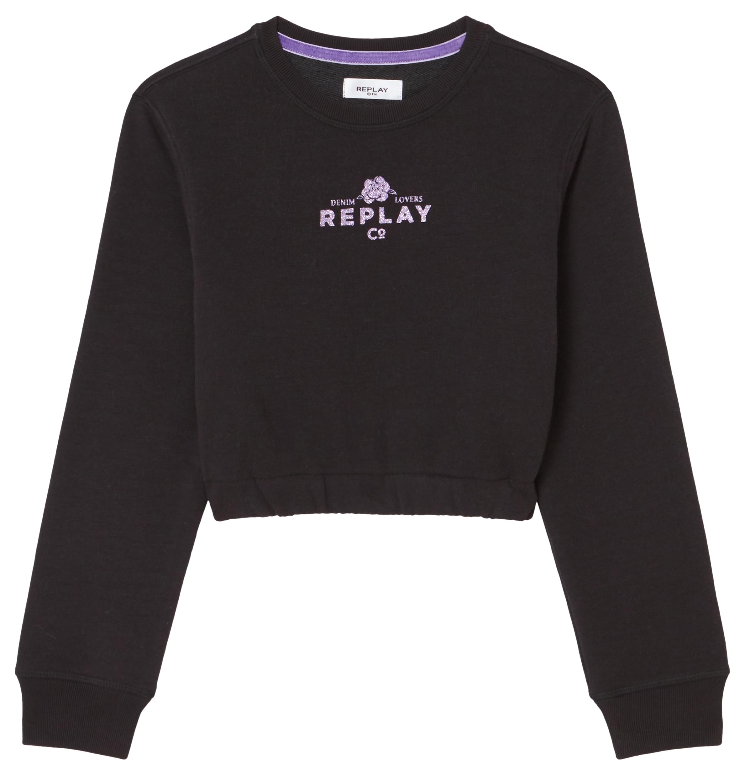 Replay Mädchen Pullover | Mit Logo-Druck, Gerippter Kragen | Kuscheliger Sweater Für Kinder