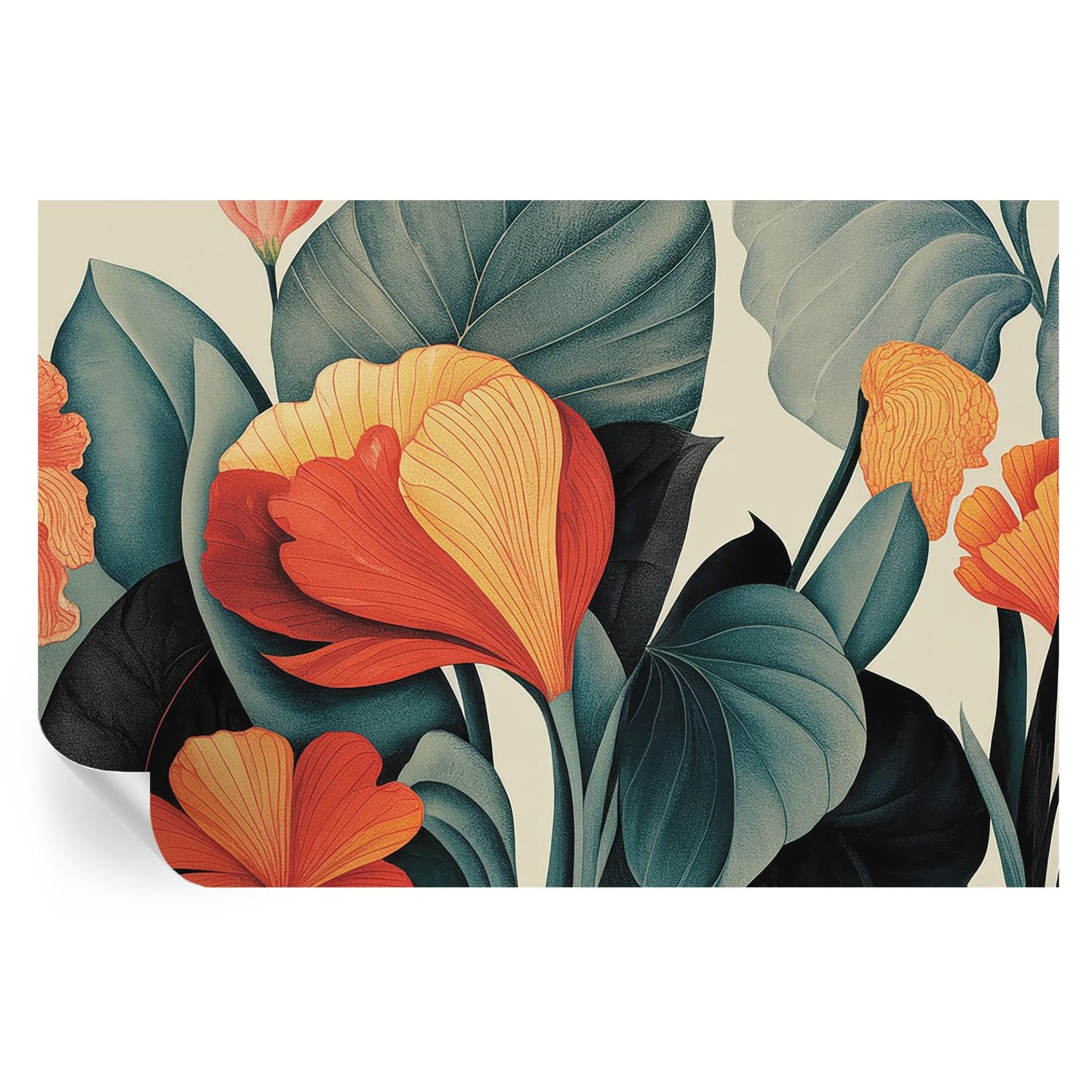 Decoración de pared pelar y pegar flores: murales y vinilos de 104x70 cm