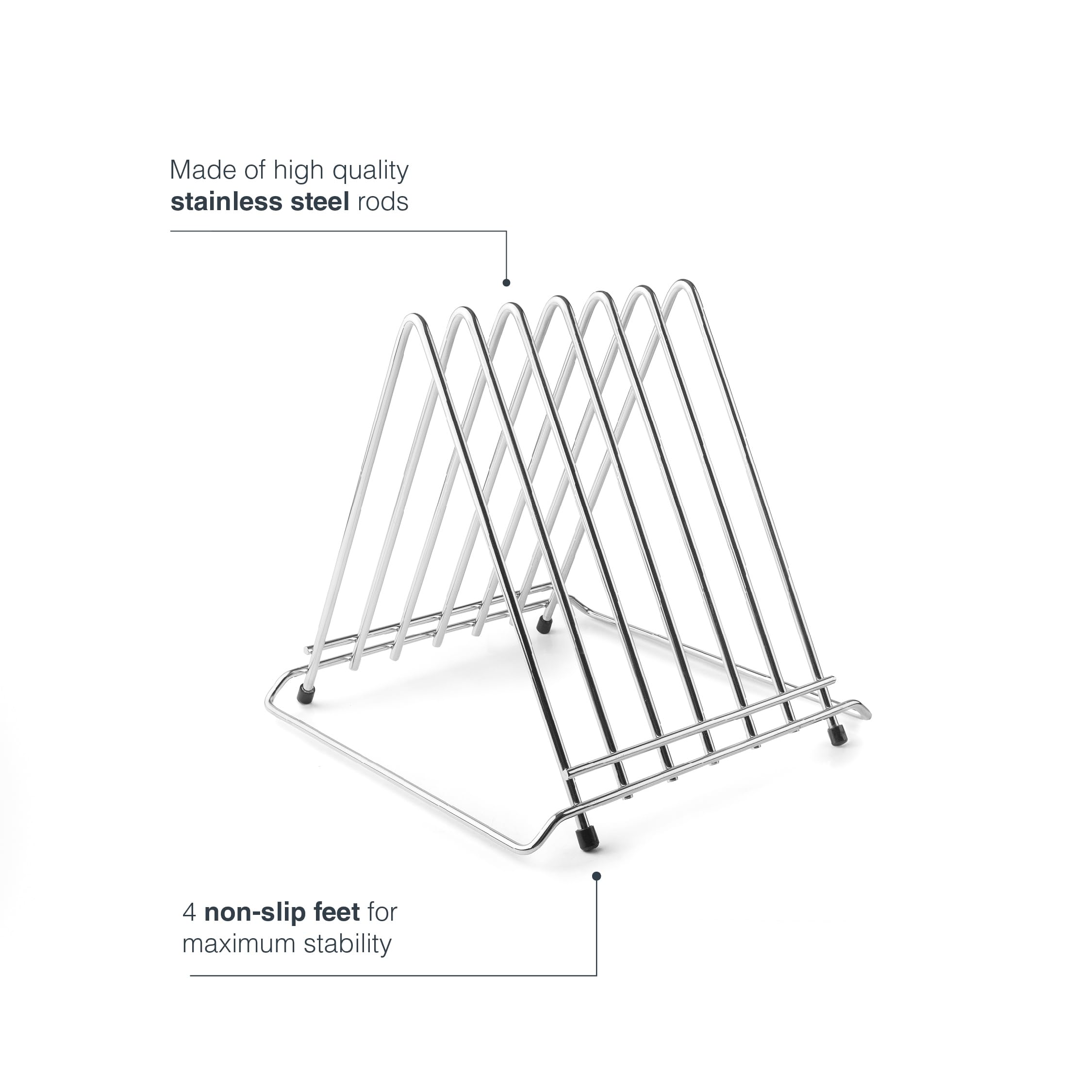 LACOR Support de planche à découper de cuisine, Acier inoxydable, 34 x 30 x 28 cm