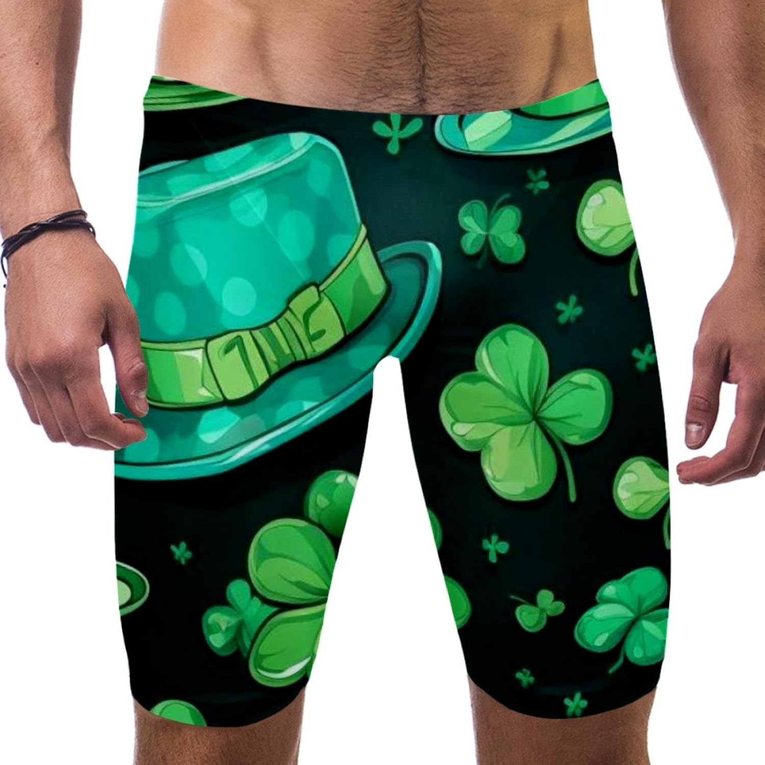 St Patrick's Day Boy's Swimming Jammers Swimming Shorts for Men's Swimming Trunks Tight