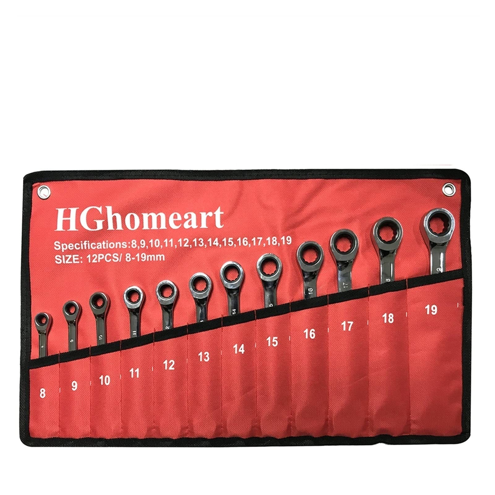 Llave Ajustable, Llave De Tubo, Juego De Llaves, Juego De Llaves De Tubo, Llave De Trinquete, Juego De Llaves De Trinquete Herramientas Clave De Cabeza Fija De Acero Cromado Llave De Tubo Universal (C