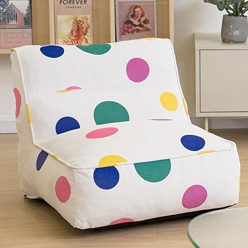Miniatura 3 de Cvortll Puf para niños, puf con relleno incluido, silla suave de terciopelo para niños, acogedora silla de puf para niños, silla cómoda para