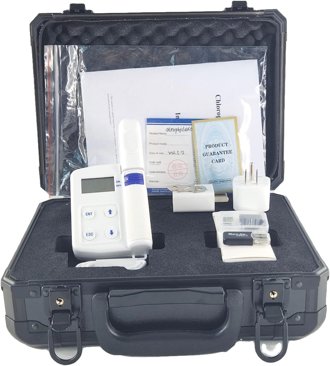 Digital Chlorophyll Meter Nitrogen Content Tester Plant Leaf Chlorophyll Content Measurement For Testing Plant Green Degree Nitrogen Content Leaf Temperature