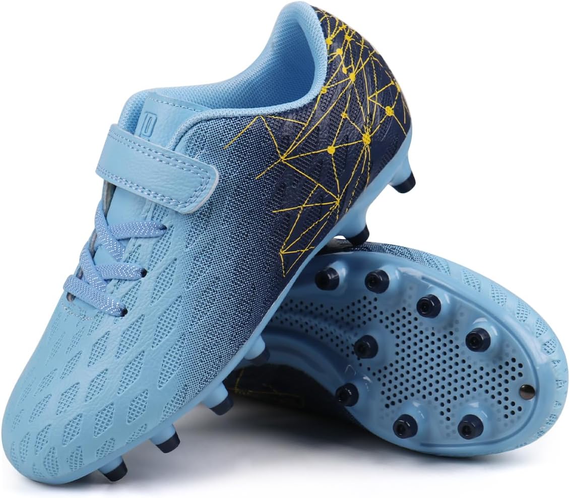 brooman Kids Firm Ground Soccer Cleats Boys Girls Athletic Outdoor Football Shoes - Image 4