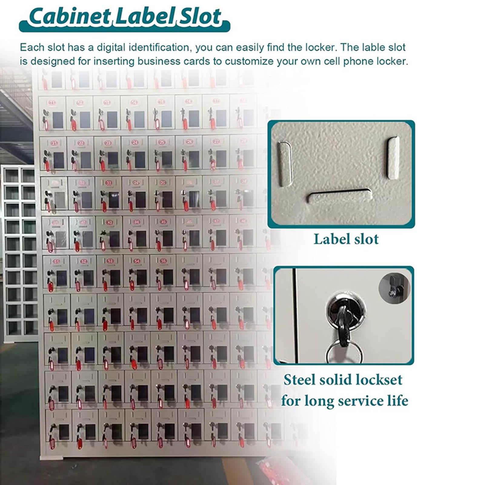 Armadietto di sicurezza in acciaio inox con 6 slot per chiavi indipendenti, ideale per insegnanti e dipendenti, soluzione di sicurezza per telefoni cellulari