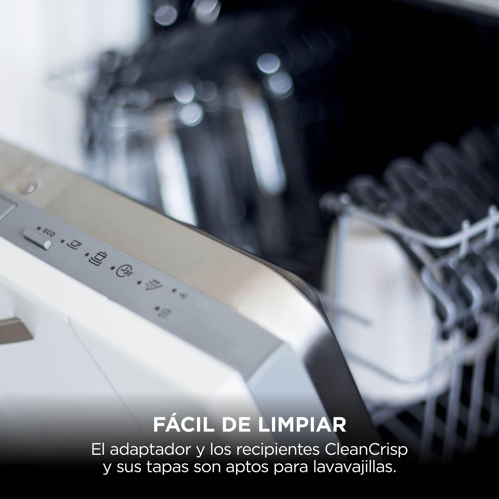 Ninja CRISPi Freidora de Aire portátil, 3,8 l, 4 en 1, freír con Aire, Asar, Mantener Caliente y gratinar, compacta, Incluye 2 recipientes de Vidrio extraíbles y Tapas