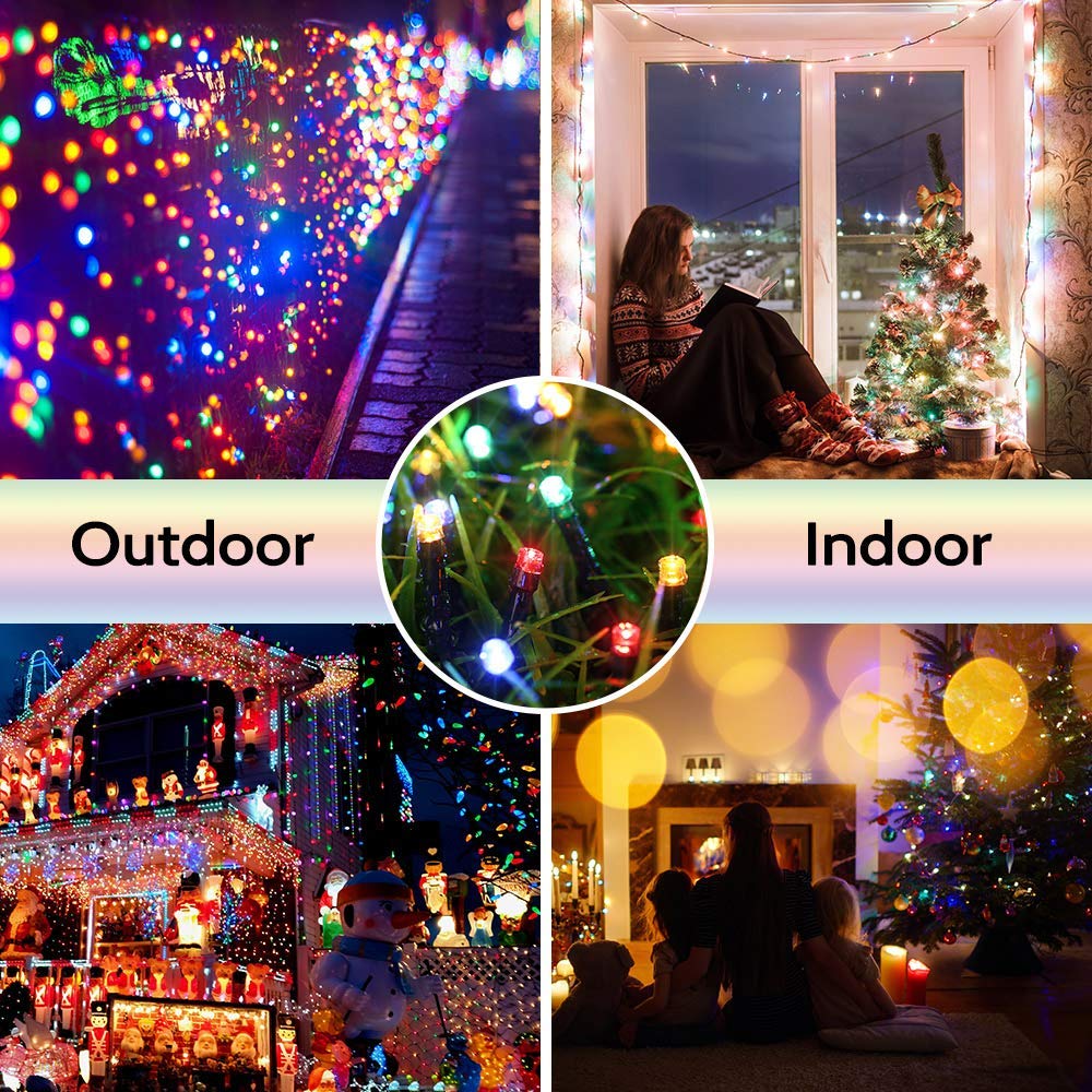 NEXVIN Solar Christmas Fairy Lights, 66ft/20M 200 LED Outdoor String Lights - Image 4