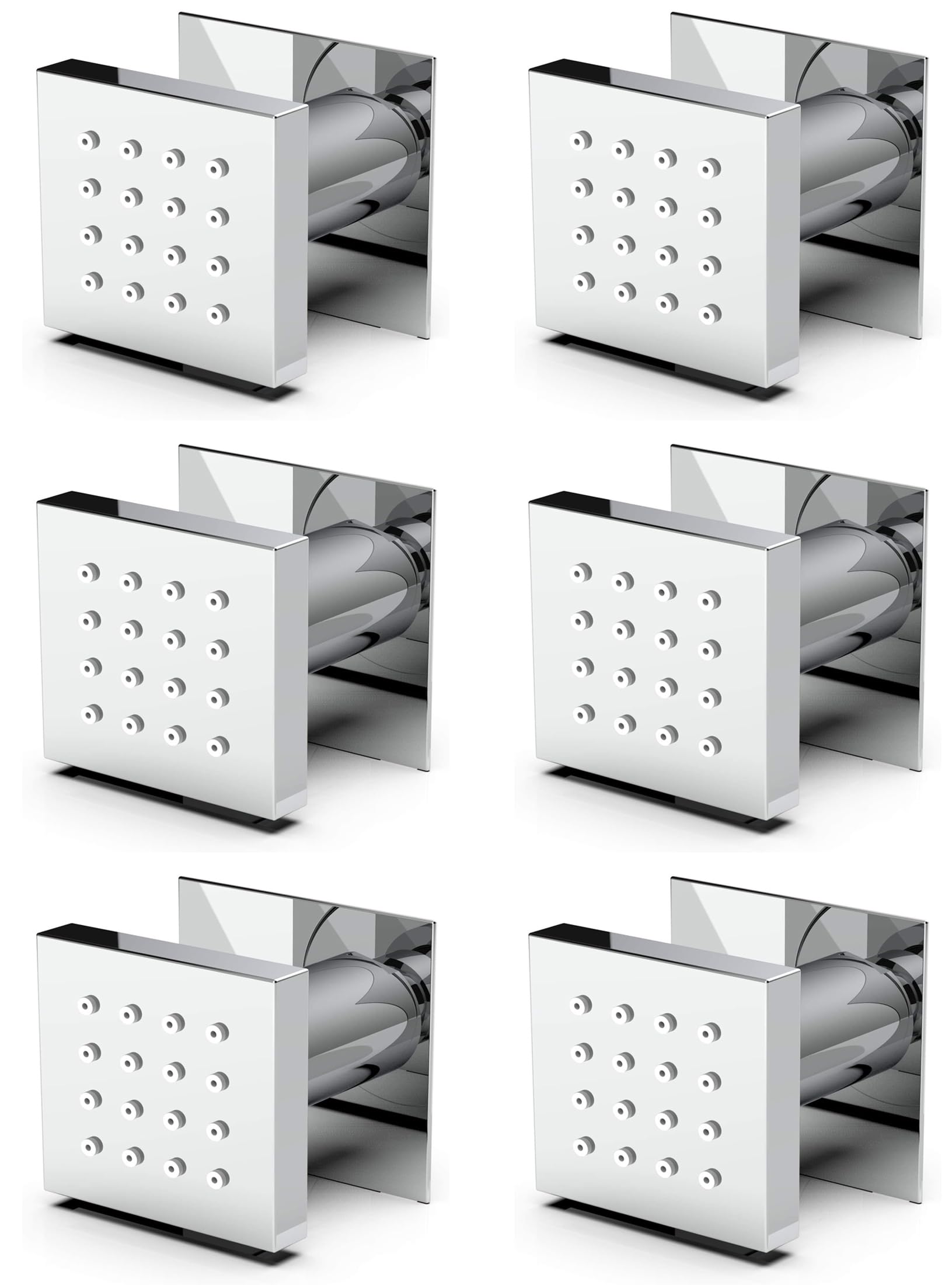 Overhead Small Shower Architecture Interior Designer Bathroom Body Jet Shower Brass Material - 6 Piece