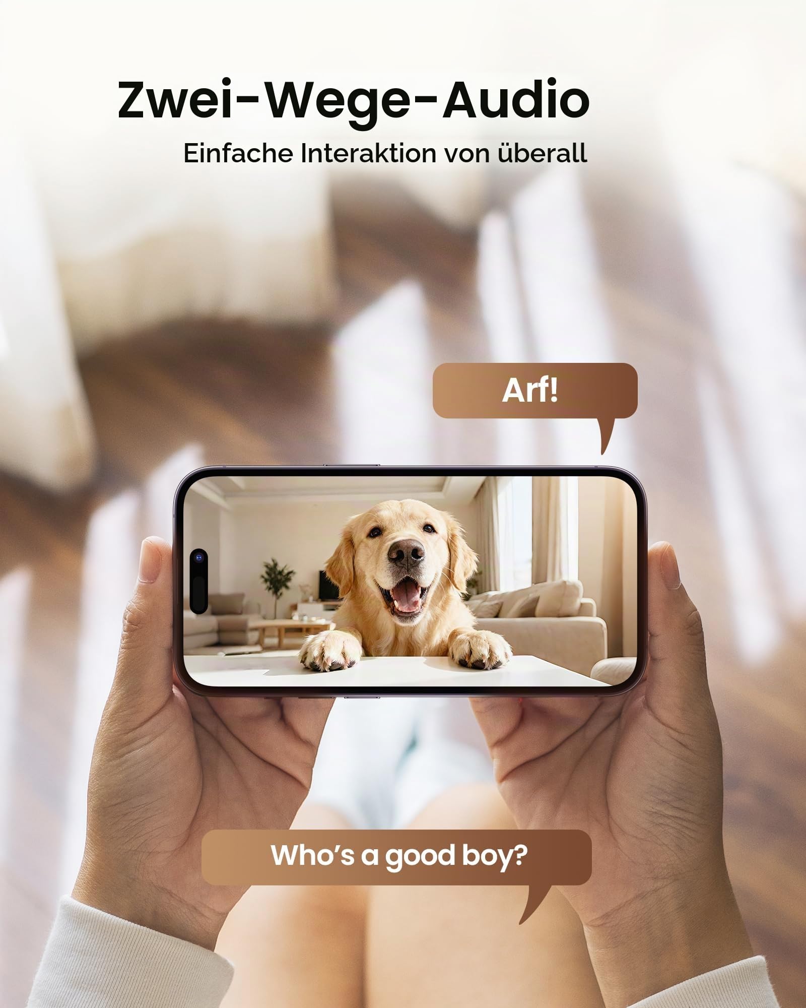 ZOSI 4K Überwachungskamera Innen WLAN mit 64GB Karte, 2,4/5G WiFi