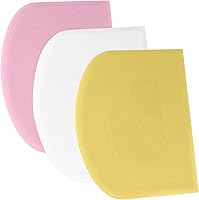 Vista 7 de SURDOCA Raspador de masa de banco - 3P 4.7x3.7 "plástico flexible tazón raspador, borde afilado y ángulos raspador de pastel. herramientas