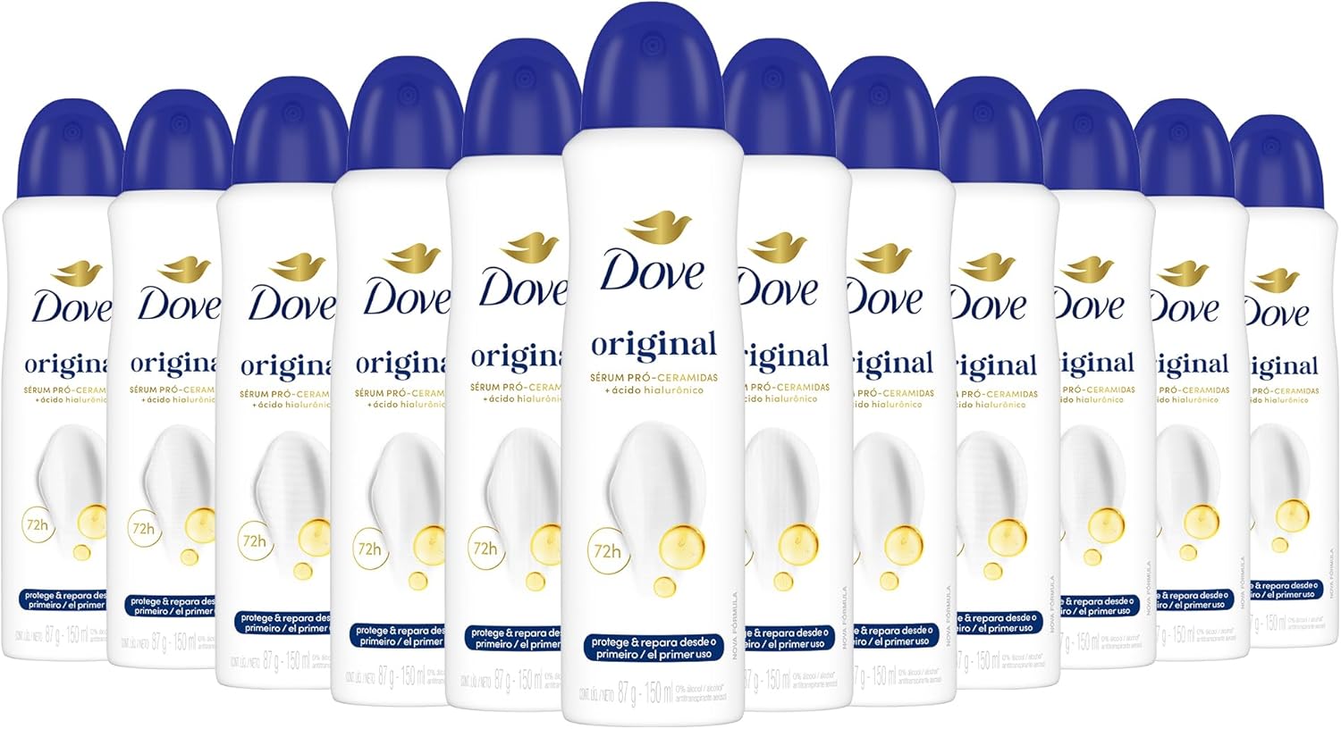 Dove 12 Unidades Desodorante Antitranspirante Aerossol Original 150ml