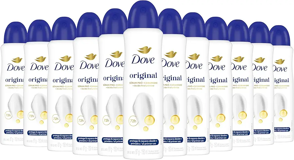 Dove 12 Unidades Desodorante Antitranspirante Aerossol Original 150ml