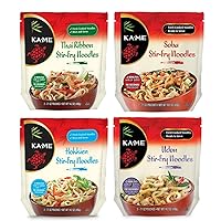 Vista 7 de KA-ME Fideos salteados con cinta tailandesa, 2 paquetes de 14.2 onzas (total de 4 bolsas de 7.1 onzas), auténtico sabor de arroz tailandés, listo