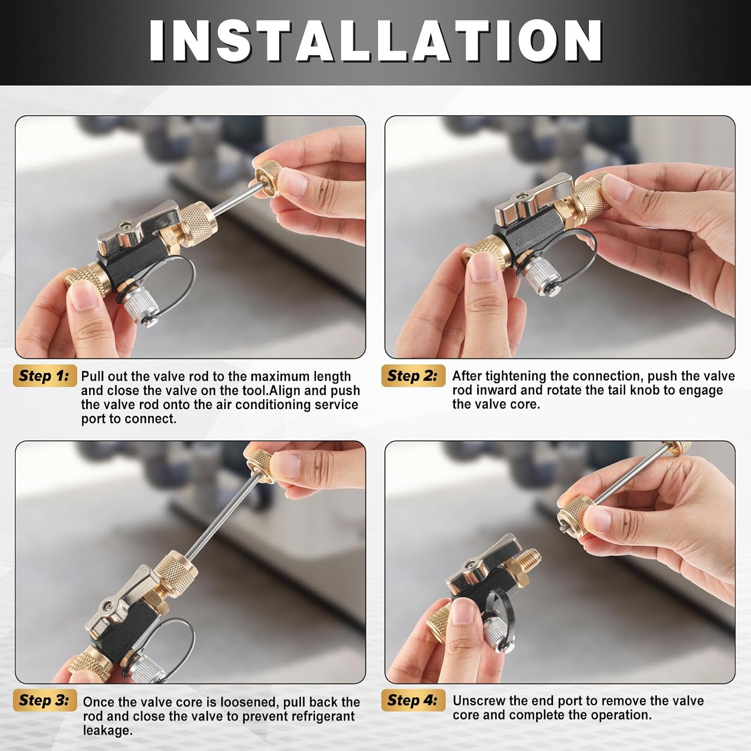 Shimeyao HVAC Valve Core Removal Tool with 12 Cores