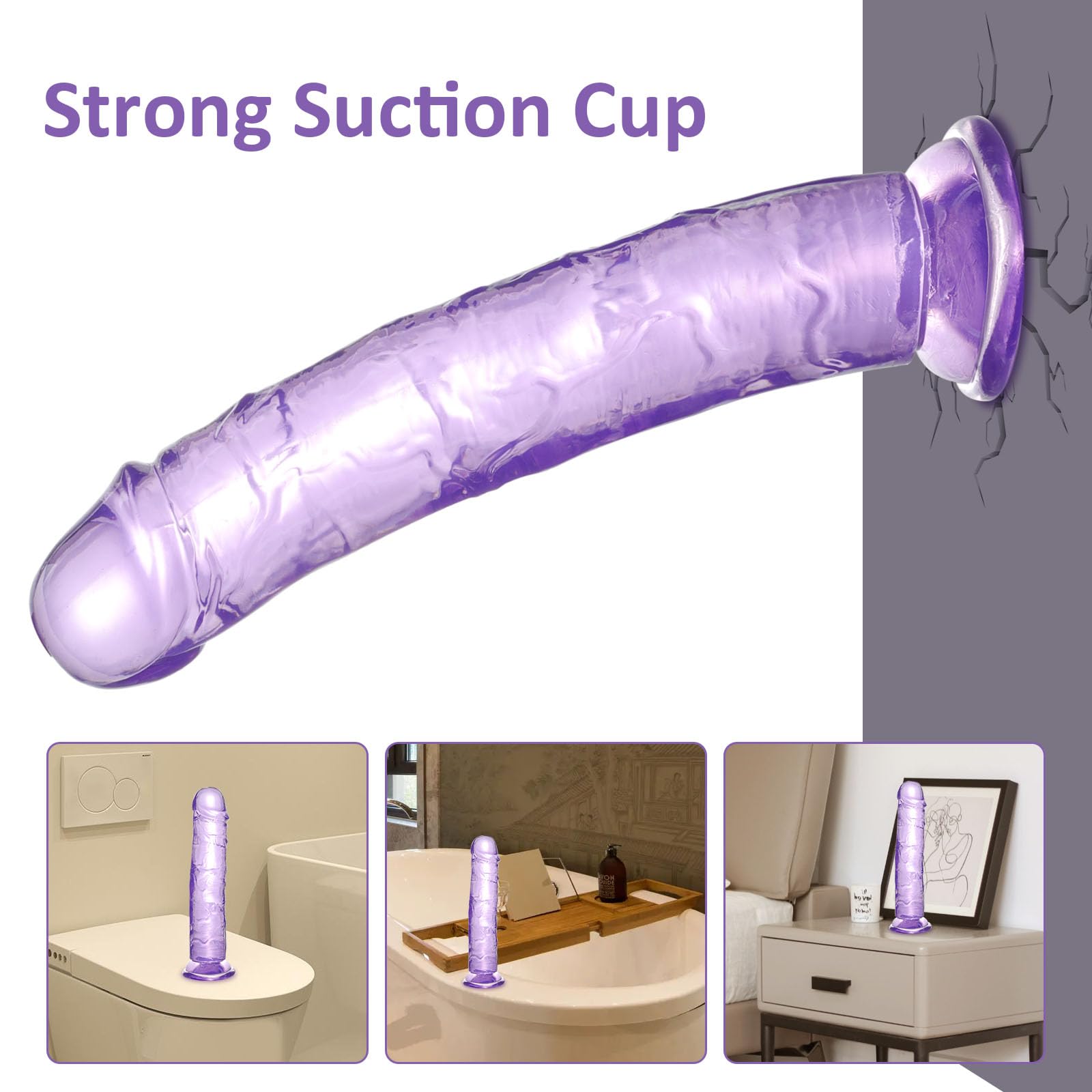 Aobrong 12.6 inch Huge Realistic Dildo, Thick Giant Dildo for Advanced Player, Lifelike G-Spot Dildo with Strong Suction Cup for Hands-Free Play, Big Fake Penis Adult Anal Sex Toy for Women Men