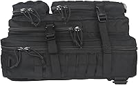 Vista 6 de VIIDOO Mochila táctica negra Mochila táctica militar grande ejército paquete de asalto de 3 días Mochila Molle Bag Mochilas, Negro -, Táctica militar