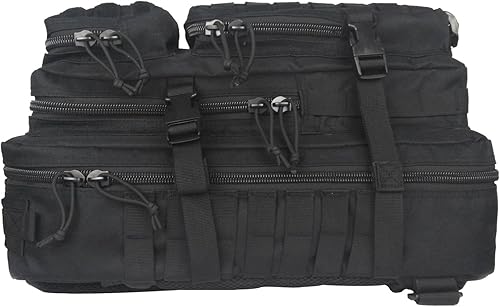 Miniatura 6 de VIIDOO Mochila táctica negra Mochila táctica militar grande ejército paquete de asalto de 3 días Mochila Molle Bag Mochilas, Negro -, Táctica militar