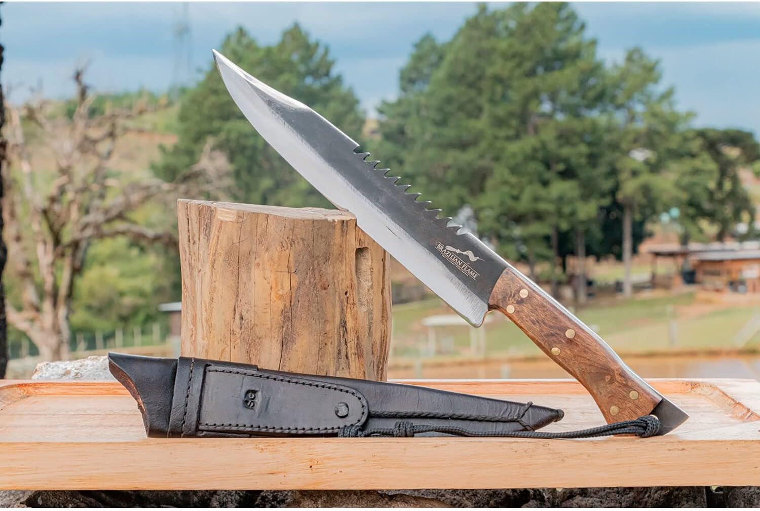 Brazilian Flame Hunter Bison Knife Full Tang, Survival, Combat, Fixed Blade Tactical Stainless Steel 420C