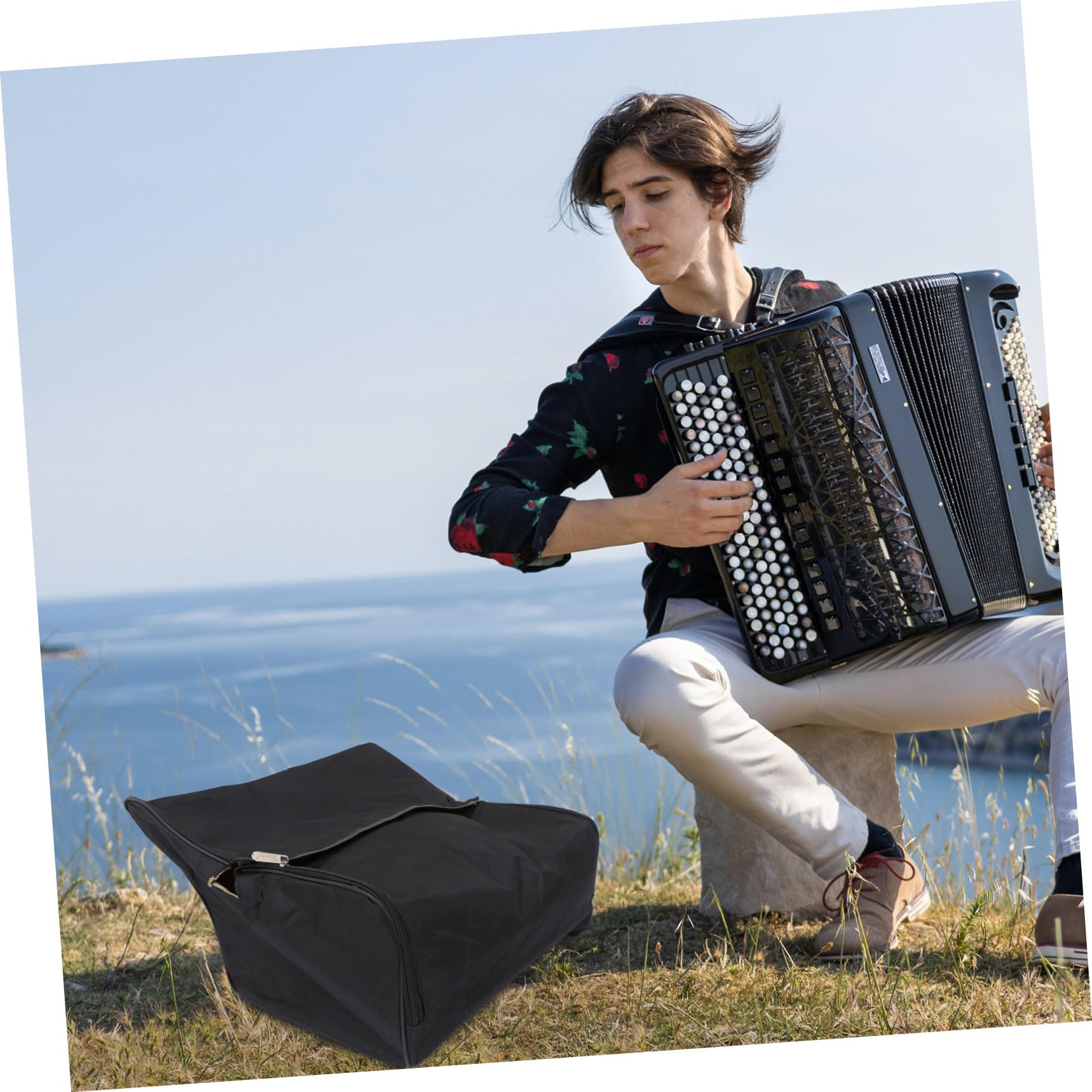 POPETPOP Borsa Antipolvere e Fisarmonica Tracolla Oxford per Nero Regolabile Protezione per Concerti e Studi Musicali